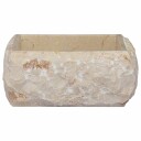vidaXL Vask 30x30x13 cm marmor kremhvit