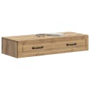 vidaXL Vegghengt Sidebord Artisan eik 87,5 x 34,5 x 17 cm