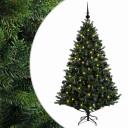 vidaXL Kunstig juletre med kuler 240 cm 300 LED-lys Varmhvit