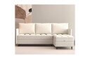 Vanlig sofa med enkeldivan uten sjeselong Loft24 Hjørnesofa 3 seters Loft24 Lindhus Hvit  