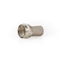 Nedis F connector Rett Hann Nikkel Belagt 75 Ohm Vri På Kabeltilførselsdiameter: 7.5 Mm Sink Legering Sølv 25 Stk.