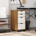  Rulleskap med skuffer MOSS honningbrun heltre furu 8721158359780