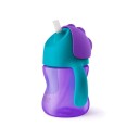 Drikkeflaske med sugerør Avent 200 ml Lilla/turkis 9 mnd+
