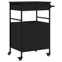  Kjøkkentralle svart 56x43x89,5 cm konstruert tre