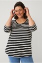 Ellos Plus collection   Topp med ermer 3/4 lang   Brun