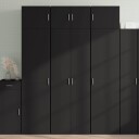  Oppbevaringsskap svart 70x42,5x225 cm konstruert tre