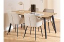 Other Brand Motona Spisegruppe 160 Cm + 4 Stk Nielsby Spisestuestoler   Svart/Beige