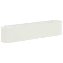 vidaXL Hevet Hagebed Hvit 200 x 40 x 40 cm