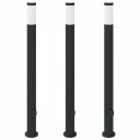 vidaXL Pullertlamper med stikkontakt 3 stk 110 cm rustfritt stål IP44