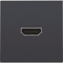 Niko HDMI Uttak for Pluggmontering, Antrasitt Anthracite 44.5 x 44.5 x 8.6 mm