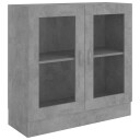 vidaXL Vitrineskap betonggr? 82,5x30,5x80 cm sponplate