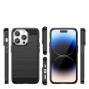 Hurtel Carbon Case Iphone 14 Pro Flexible Gel Back Cover Black