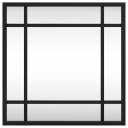 vidaXL Veggspeil svart 30x30 cm buet jern