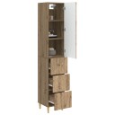 vidaXL Skapsett 2 pcs Artisan eik 33 x 34,5 x 90 cm Konstruert tre