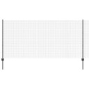 vidaXL Sveiset trådgjerde med stolper 25 x 1,2 m PVC-belagt stål Grå