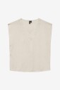 Vero Moda - Topp vmSafa SL V-neck Lace Wvn GA NO - Beige