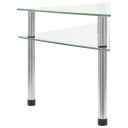 vidaXL Kjøkkenhylle gjennomsiktig 49,5x35x19 cm herdet glass
