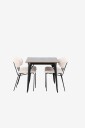 Venture Home   Spisegruppe Tempe med 4 stk spisestoler Chico   Hvit