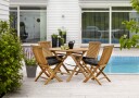 Brafab Turin spisegruppe Teak 4 klappstoler & bord 100 cm