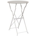  Sammenleggbart Bistrobord Beige Ø50x71 cm Pulverlakkert Stål