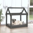 Vidaxl Hundeseng Grå 71X55X70 cm Heltre Furu