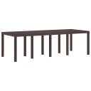 Hagebord Brunt 250x100x73 cm Poly Rattan  Hagebord Brunt 100x100x73 cm Poly Rattan  Hagebord Brunt 150x100x73 cm Poly Rattan