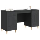 vidaXL Skrivebord med hylle Svart 142,5 x 50 x 75 cm Konstruert tre