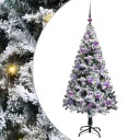  Kunstig juletre med 150 LED grønn 150 cm PVC og Stål og Plast