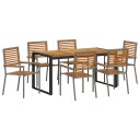  Hage Spisegruppe 7 pcs Grå og Brun polyrotting