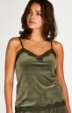Hunkemöller Cami topp Velours Lace Grønn