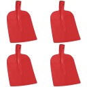 vidaXL Spadehode 4 pcs Rød 32 x 24,5 cm Pulverlakkert stål