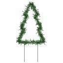 vidaXL Julelysdekorasjon med pigger 3 trær 50 LED 30 cm