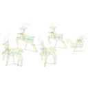  LED Reinsdyr med 40 LED 5 pcs Flerfarget PET