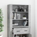 vidaXL Highboard betonggrå konstruert tre