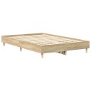 vidaXL Sengestamme Sonoma 137 x 190 cm Konstruert tre