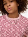 Vero Moda Girl Inga oversized genser rund hals lys rosa (116 / 6 år)