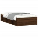 vidaXL Sengeramme brun eik 100x200 cm 8721012157934