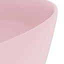 vidaXL Luksuriøs servant rund matt rosa 40x15 cm keramisk