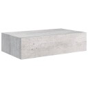 vidaXL Veggmontert skuffehylle betonggr? 40x23,5x10 cm MDF