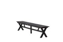 Venture Design Rives benk Svart 233 x 36 cm Svart