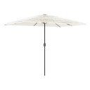  Hageparasoll med stålstang hvit 300x200x250 cm 4005096