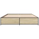  Sengeramme sonoma eik 135x190 cm konstruert tre og metall 8721102610486