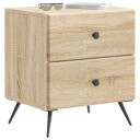  Nattbordskap med skuff 2 pcs Sonoma eik 43 x 34,5 x 47,5 cm