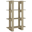 vidaXL Bokhylle/romdeler sonoma eik 80x30x123,5 cm