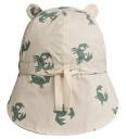 Liewood Gorm Reversible Sun Hat With Ears - Green - 6-9M