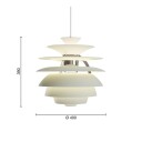 Louis Poulsen PH Snowball Pendel Dusty Green/High Lustre Chrome Plated