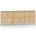  Skjenker 3 stk sonoma eik 60x35x70 cm konstruert tre