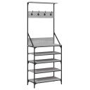  Klesstativ med skooppbevaring grå sonoma 70x34x184 cm 8721012196575
