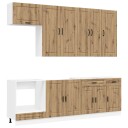vidaXL Kjøkken enhet PORTO 8 pcs Artisan eik Konstruert tre