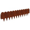 vidaXL Gjerdekant 30 pcs 103 x 25 cm Stål Rusten